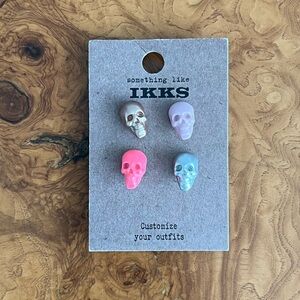 IKKS Decorative Skull Pins NWT